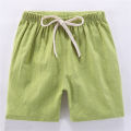 2-10Y Children's Shorts For Boys Girls Cotton Linen Summer Thin Breathable Elastic Waist Beach Sport Short Pants Loose Kids Pant.