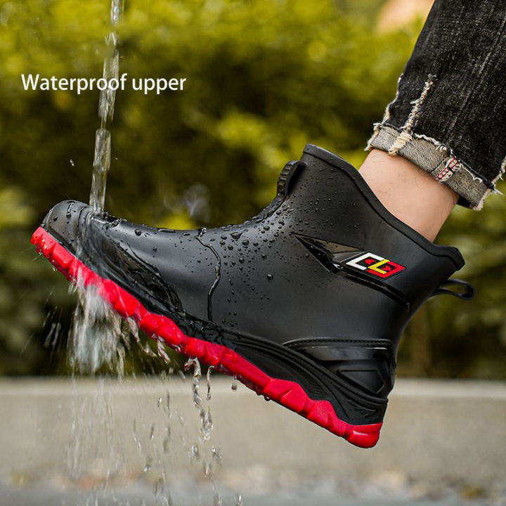 Workwear%20Style%20Outdoor%20Work%20Commuting%20Fishing%20Kitchen%20Anti%20Slip%20Waterproof%20Men's%20Flat%20Bottomed%20High-Quality%20%20Boots%20Rain%20Bo%20-%20Image%206