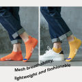 5 Pairs Men'sBright Color Ankle Ear Lifting Sports Socks Breathable Street Fashion Sport Deodorant Invisible Travel Running Socks. 