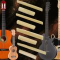 Miwayer 1 Pair 6-12 String Acoustic Classical Guitar Unbleached Bone Bridge Multiple Saddle and Nut Made of Real Bone. 