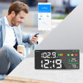 Dienmern DM165A WIFI LED Display Decibel Meter Wall-mounted Temperature/Humidity/Time Monitor Tuya WIFI Connection,Hot Selling. 