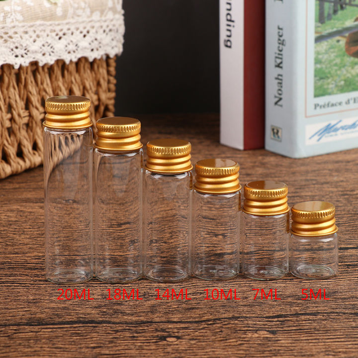 10%20Pieces%205ml/7ml/10ml/14ml/18ml/20ml%20Glass%20Bottles%20With%20Aluminium%20Lids%20Small%20Mini%20Glass%20Jars%206%20Sizes%20U-pick%20-%20Image%203