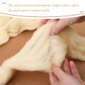 BUDDUR 1Pc 50g Wool Fibre Multicolor Handmade Spinning Soft Wool Roving For Doll Making Needle Felting Craft Tool DIY Handcraft. 