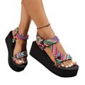 Ladies new summer thick soled shoes Women comfort cloth Sandals Beach Set Foot Sandals exposed toe Light Casual Slippers Zapatos.