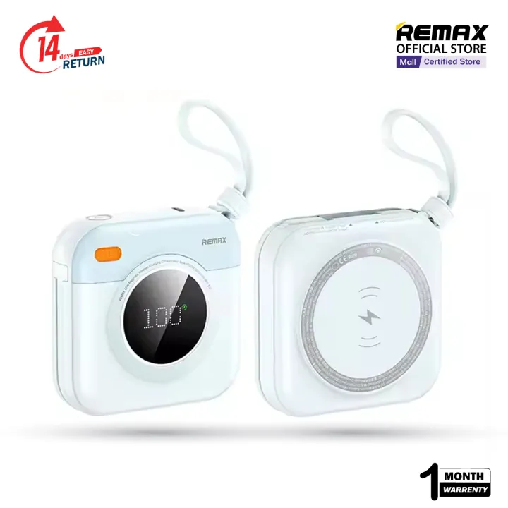 REMAX RPP-152 15W Magnetic Wireless And PD 20W Fast Charging Digital Display 10000mAh PowerBank With Cable