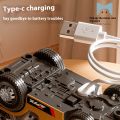 2.4G Tabletop RC Forklift Engineering Vehicle 1/64 Mini Remote Control Alloy Forklift Desktop Toys Model  for Boys. 