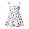 New Girls Floral Strappy Sundress Summer Elegant Beach Dress Baby Toddler Fashionable Casual Party Dresses. 
