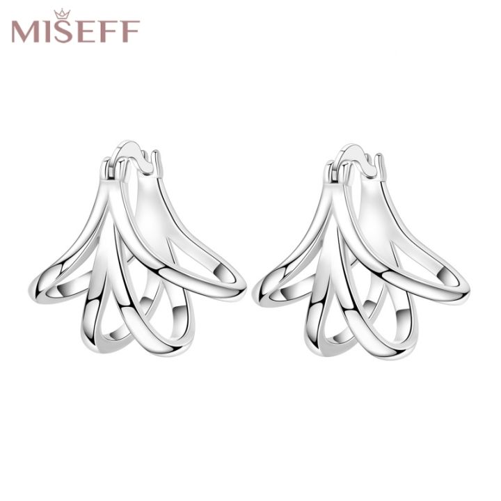 MISEFF%202025%20925%20Sterling%20Silver%20Simple%20Curve%20Hoop%20Earrings%20For%20Engagement%20Wedding%20Party%20Birthday%20%20Silver%20Jewelry%20Hoops%20Women%20-%20Image%202