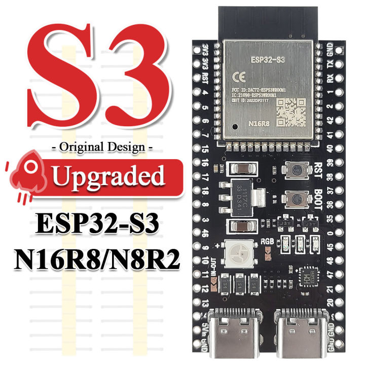 ESP32-S3 Development Board 2.4G Wifi Module for Arduino ESP IDF ESP32-S3WROOM1 N8R2 N16R8 44Pin Type-C 8M PSRAM ESP32 S3