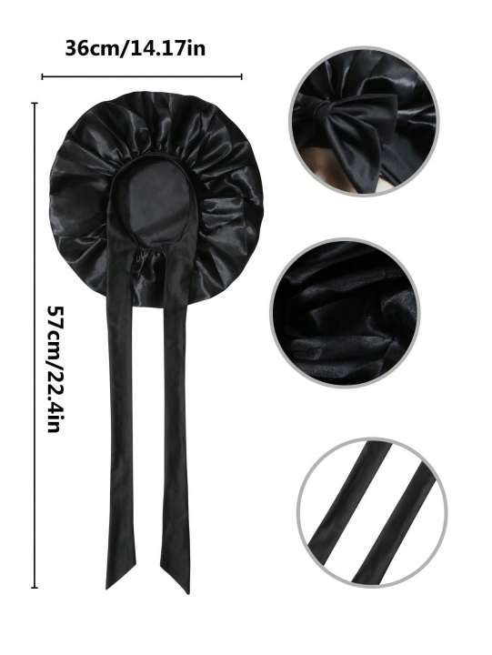 Satin%20Bonnet%20Silk%20Bonnet%20Adjustable%20Bonne%20For%20Sleeping%20Hair%20Bonnet%20With%20Tie%20Band%20Bonnets%20For%20Women%20Men%20-%20Image%203