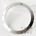 High Quality NH35 38MM Silver Chronograph Indices Function Diving GMT Aluminum Bezel Watch Replace Watch Bezel Inserts Ring. 