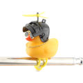 Motorcycle Accessories Cute Duck with Propeller Helmet Broken Wind Rubber Duck Toy Car Bicycle Small Yellow Duck Decor Ornaments. 