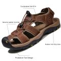 Genuine Leather Men Sandals Summer Men's Shoes Outdoor Water Shoes Leather Sandals For Men. 