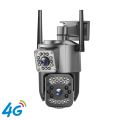 4G Sim Card CCTV PTZ Outdoor Night Vision Color Dual Lens Camera. 