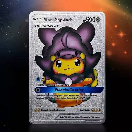 Pokemon cards Pikachu Mega Altaria silver foil New non played | Daraz.pk
