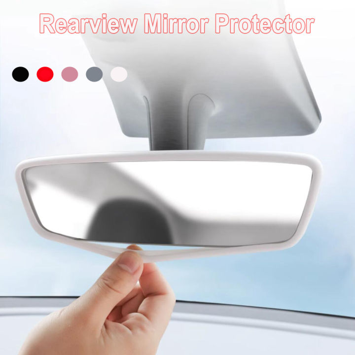 Silicone Rearview Mirror Protection Frame for Tesla Model Y Juniper Model 3 Highland 2026 Rearview Mirror Edge Protection Cover