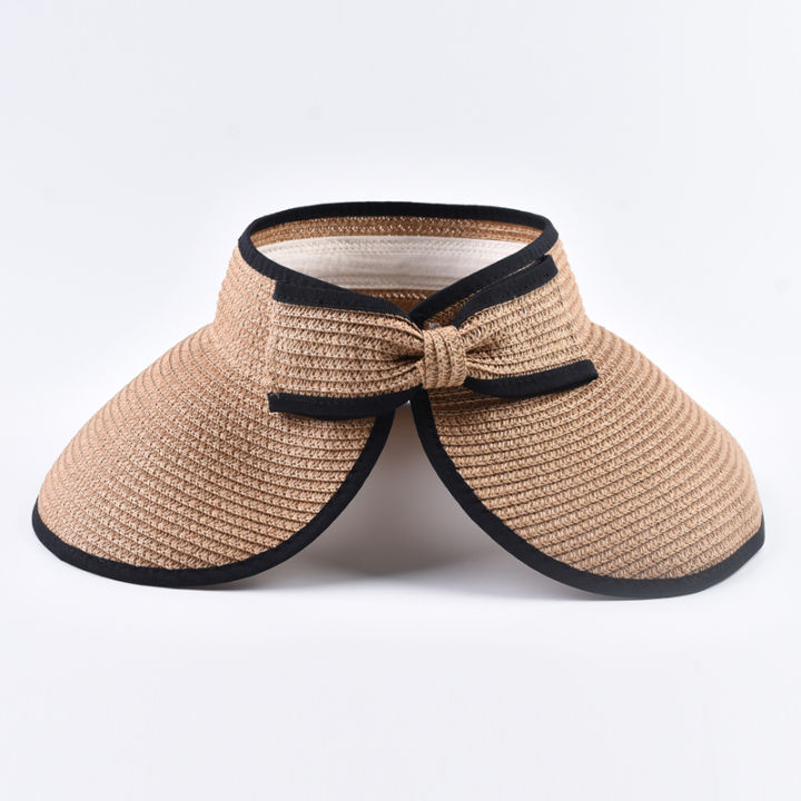 Summer%20Empty%20Top%20Straw%20Hat%20For%20Women%20Foldable%20Wide%20Large%20Brim%20Bowknot%20%20Sun%20Hat%20Travel%20Beach%20UV%20Protection%20Caps%20-%20Image%206