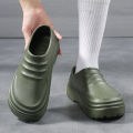 Chef's Shoes, Men's Bags, Heel, Waterproof Slippers, Kitchen Use, One-piece Rain Boots, Anti-slip Safety Shoes for Work. 
