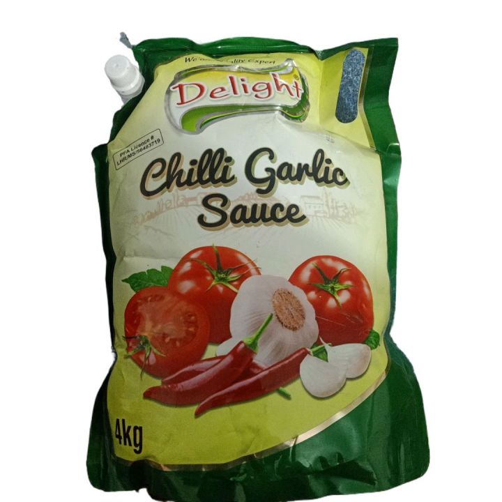 Delight tomatoes ketchup chilli garlic 4 kg