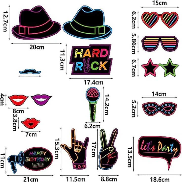 16%20Glowing%20neon%20photo%20booth%20props%20with%20sticks%20that%20let%20us%20glow%20in%20the%20dark%20Fluorescent%20booth%20props%20party%20supplies%20fav%20-%20Image%202