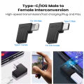 90 Degree Lighting To Type C Adapter 3A Fast Charging IOS Female to Type-C Male Connector For IPhone 15 14 13 Pro IPad Converter.