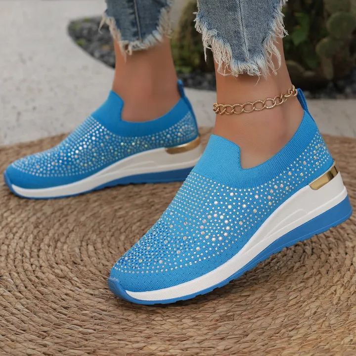 Orange%20Rhinestone%20Casual%20Sneakers%20Breathable%20Wedge%20Women%20Lightweight%20Shoes%20Slip%20On%202024%20New%20Comfortable%20Spring%20Mesh%20Sports%20Shoes%20-%20Image%203