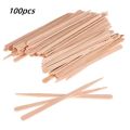 100PCS Woman Wooden Hair Removal Stick Disposable Depilation Spatula Wax Sticks Wood Face Eyebrows Waxing Spatula Beauty Tool staloofy hair. 