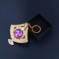Genshin Impact Yae Miko Electro Vision Keychain Big Size Luminous Double Sided Pendant Keyring Cosplay Accessories Props. 