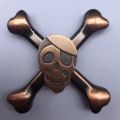 Pirate Skeleton Skull Brass Hand Spinner, Fidget Spinner. 