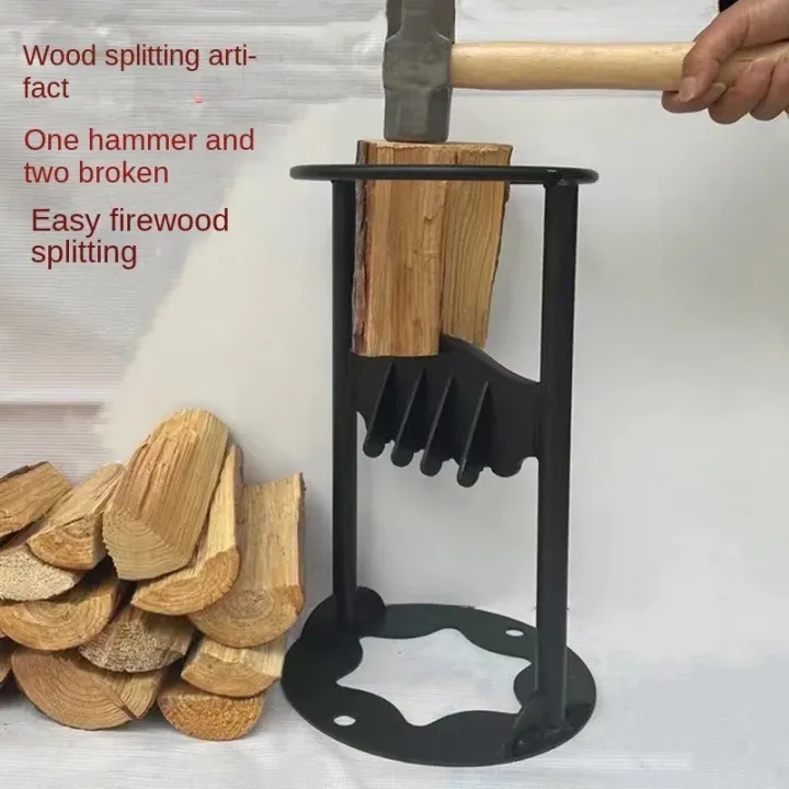 Portable Firewood Splitter Iron Splitting Wedge Wood Cutter Labor ...