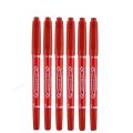 6/12pc Set Waterproof Oily Color Double Tip Permanent Markers Fine Tip Thick Tip Black Ink Drawing Pens Supplies Stationer. 