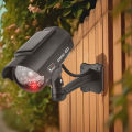 Dummy CCTV Camera Weatherproof Fake Surveillance Camera with Flashing Red LED Light CCTV Cam Theft Deterrent for Outdoor Indoor. 