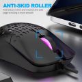 RAIKU G701 Wired 6 Keys Mouse Colorful Lighting Gaming and Office For Microsoft Windows and Apple IOS System. 