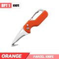 Portable Express Parcel Knife Stainless Fast Serrated Hook Knife For Outdoor Camping Carry-on Unpacking Keychain Mini Folding. 