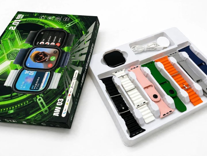AW03%20Smart%20Watch%207%20in%201%20Straps%202.01%20Big%20Display%20Wireless%20Charging%20+%207%20Silicon%20Straps%20For%20Boys%20Girls%20-%20Image%203