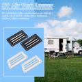 1pair RV Air Vent Louver Professional Bathroom Office Ventilation Outlet Grille Louver For Boat Yacht Accessories Black. 