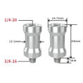 1/4 and 3/8 Photography Conversion Screw Flash Lamp Stand Live Streaming Bracket Installation Screw Nut For Tripod and Gimtach. 