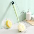 Double Sided Scrubbing Tool Bath Brush Long Handle Soft Fur Bath Brush Detachable Scrubbing Towel Strong Back Rubbing. 