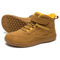 HOBIBEAR Kids Mid-Barefoot Shoes Big/Kid Wide Toe Box Zero Drop Artificial Leather Hook-Loop Outdoor Boots. 