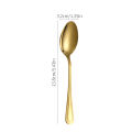 4/8/12PCS Stainless steel mirror Light Gold dessert spoon Coffee spoon suitable for hotel restaurant home kitchen.