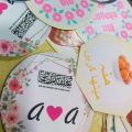 Customized bat paki and engagement, wedding sweet toppers with any name or design (Pack of 15). 