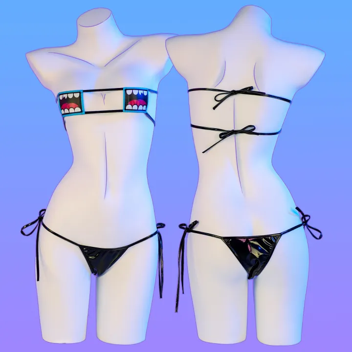 Lingerie%20Three-point%20Women's%20%20Cosplay%20Cute%20Maid%20Uniform%20Bikini%20Cat%20Anime%20Cos%20Fun%20%20Underwear%20Black%20Lolita%20Sleepwear%20-%20Image%203