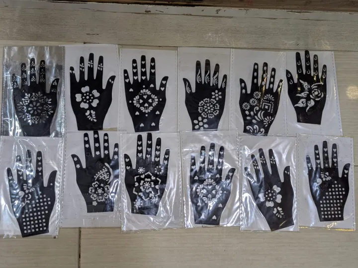 Chand Sticker Eid Special Small Size Mehndi Sticker Sheets Pack – Temporary Henna ...