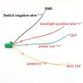 1Pc LED Light Power On Off Daytime Running Light DRL Mirror Diff Lock Switch Button For Mitsubishi Pajero V73 V93 V97 Lancer X.