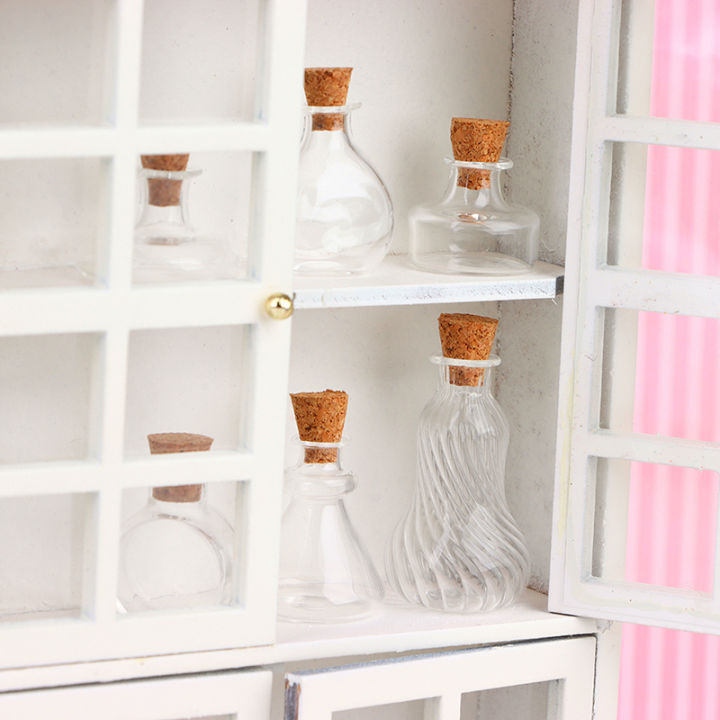1:12%20Dollhouse%20Miniature%20Vase%20Glass%20Bottle%20Wishing%20Bottle%20Storage%20Bottle%20with%20Cork%20Vase%20Candy%20Jar%20Model%20Doll%20House%20Decor%20-%20Image%203