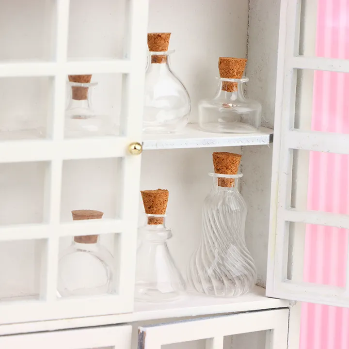 1:12%20Dollhouse%20Miniature%20Vase%20Glass%20Bottle%20Wishing%20Bottle%20Storage%20Bottle%20with%20Cork%20Vase%20Candy%20Jar%20Model%20Doll%20House%20Decor%20-%20Image%203