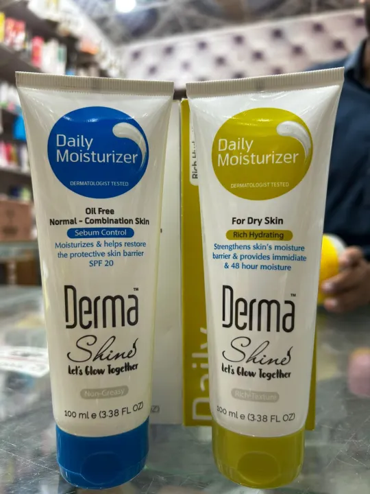 Derma%20Shine%20Daily%20Moisturizer%20%E2%80%93%20For%20Dry%20&%20Normal%20Skin,%20Oil-Free%20&%20Hydrating%20Cream,%20SPF%2020,%20Non-Greasy%20Formula%20(100ml)%20-%20Image%203
