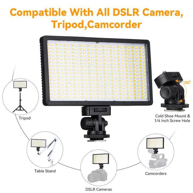 416%20LED%20Video%20Light%20Photography%20Studio%20Fill%20Light%20Camera%20Flash%20lamp%20(Black)%20-%20Image%205