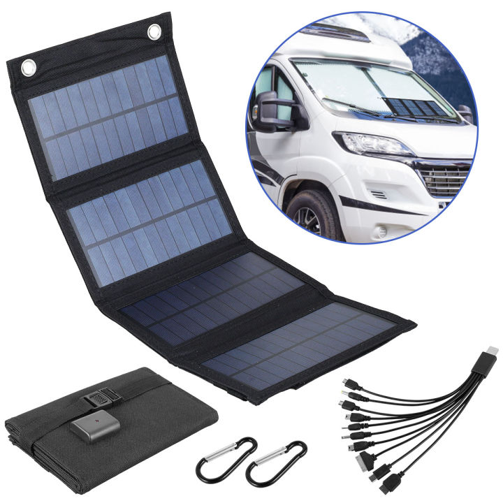 4 fold 100W Foldable solar panel 20w/h portable solar panels Fast charger USB 5V DC Full time solar panel mobile power supply