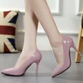 Pointed Toe Pumps Patent Leather Dress Women Shoes Red 8CM High Heels Boat Shoes Shadow Wedding Shoes Shoes for Wedding. 